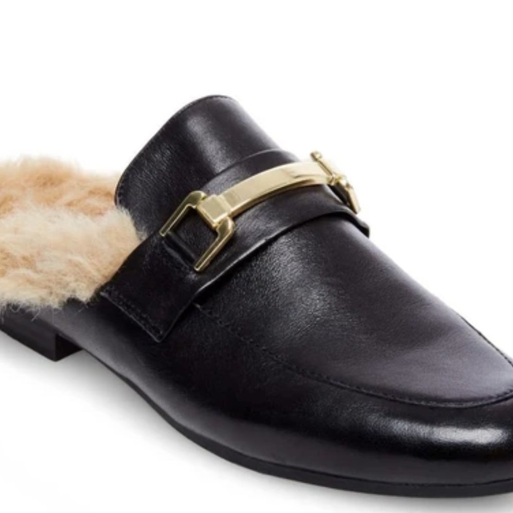 Steve Madden Black Leather Loafer